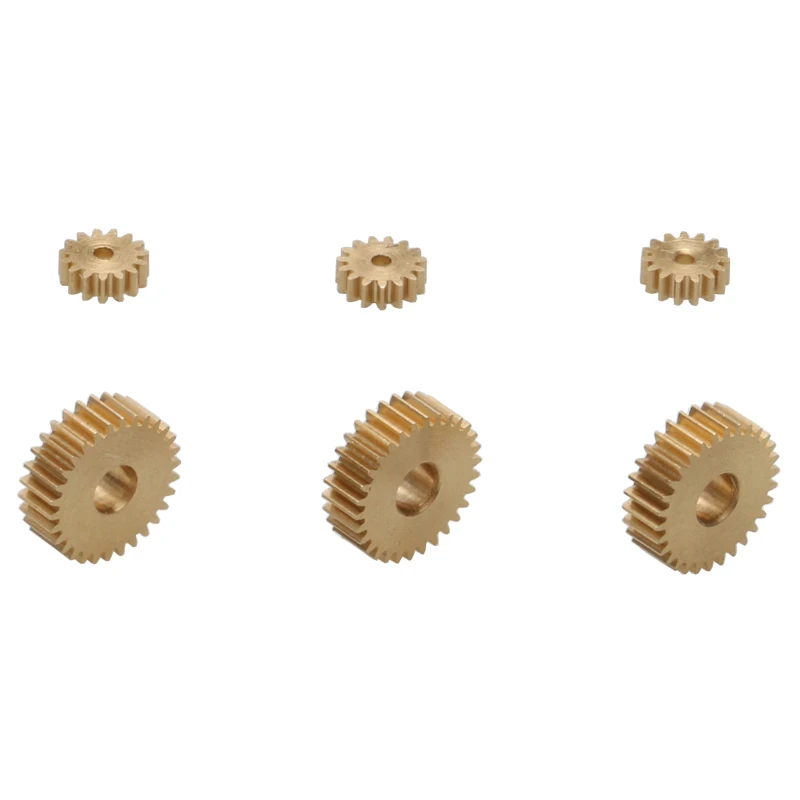 10PCS Modulus 0.2 Brass Spur Gear 10T 12T 15T 20T 30T 40T Micro Mini Motor Shaft Pinion Hole Dia 0.8mm/1mm/2mm for DIY Model