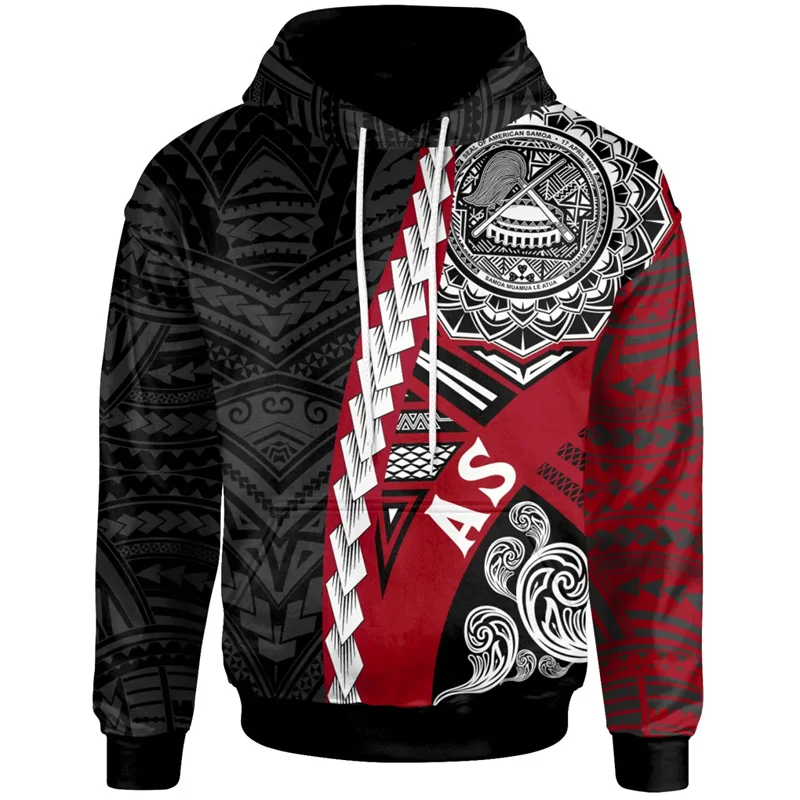 American Samoa Wave Tattoo Graphic Hoodie Polynesian Over Hoodie Y2k Flag New In Hoodies & Sweatshirts Hoodies For Men Pullover