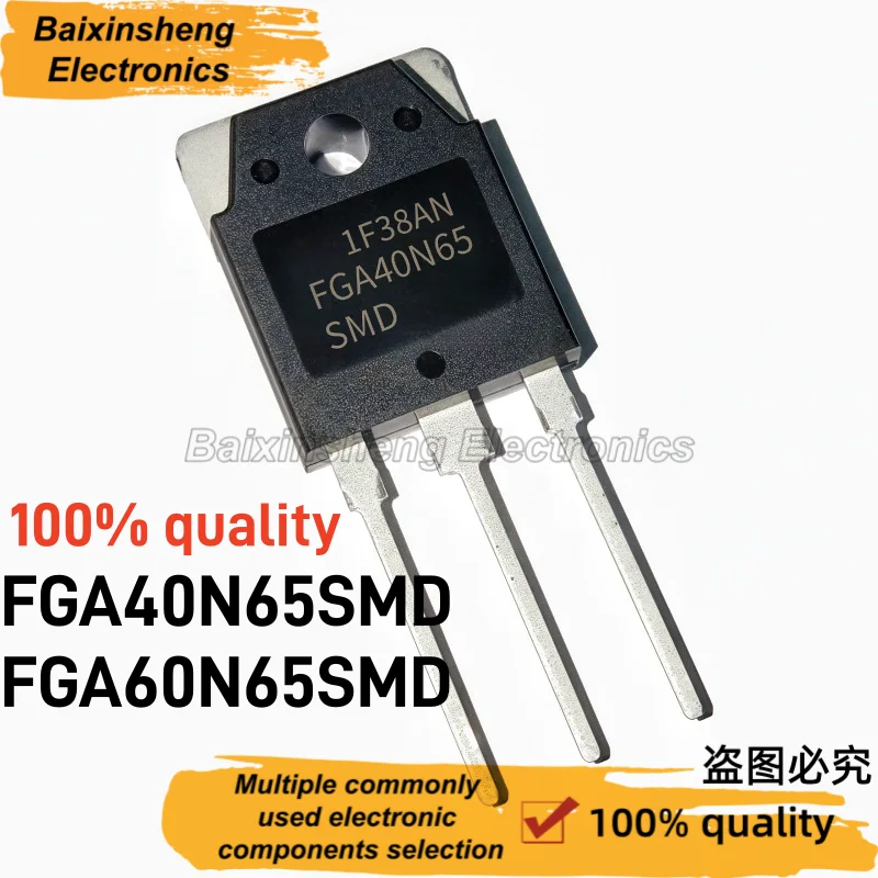 10PCS New FGA40N65SMD 40N65 FGA60N65SMD 60N65 TO-3P IGBT Transistor 650V High Power Tube For Welding Inverter In Stock Fast Ship