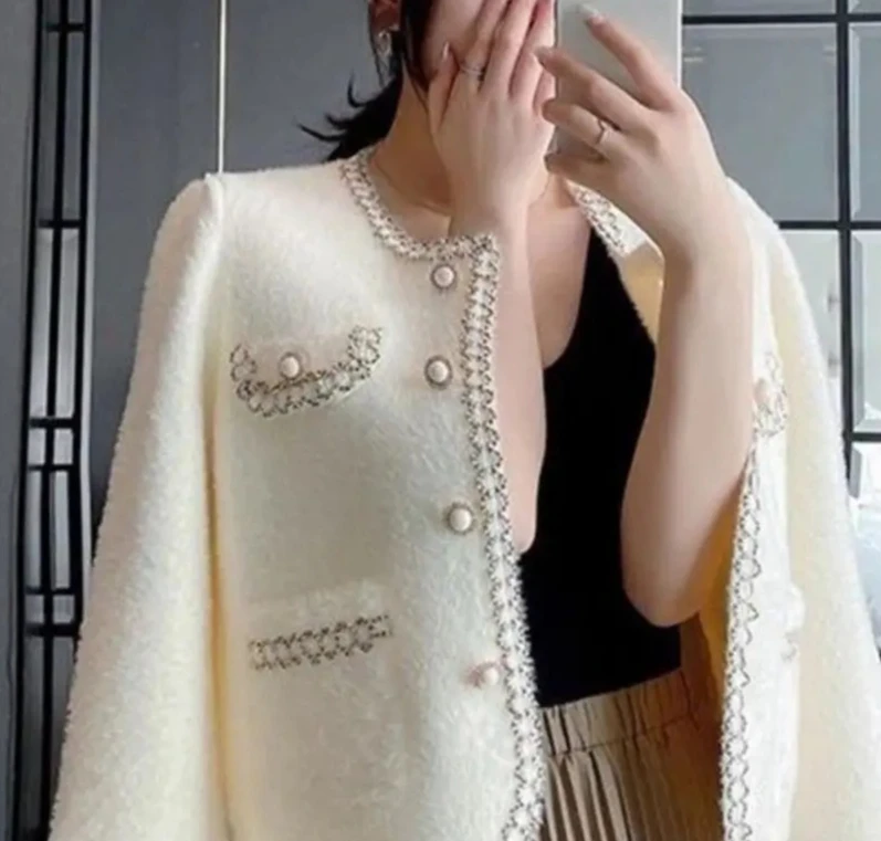 

Весенне-осенне-зимний кардиган, короткая новая норковая куртка, темпераментный свитер, универсальный вязаный топ