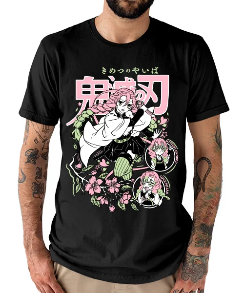 Camiseta unisex Demon Slayer Mitsuri Kanroji estados Cotton anime T-shirt