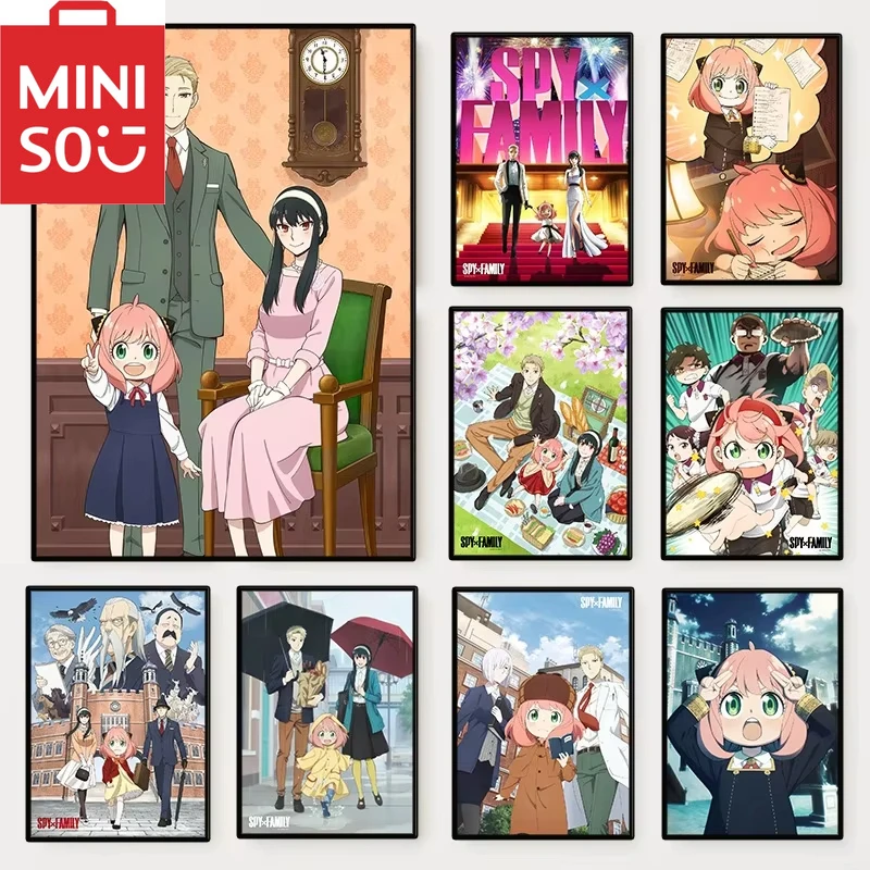 MINISO Pintura al óleo Juego de pintura digital Clásico Spy X Familia Anime Pintor digital Decoración del hogar