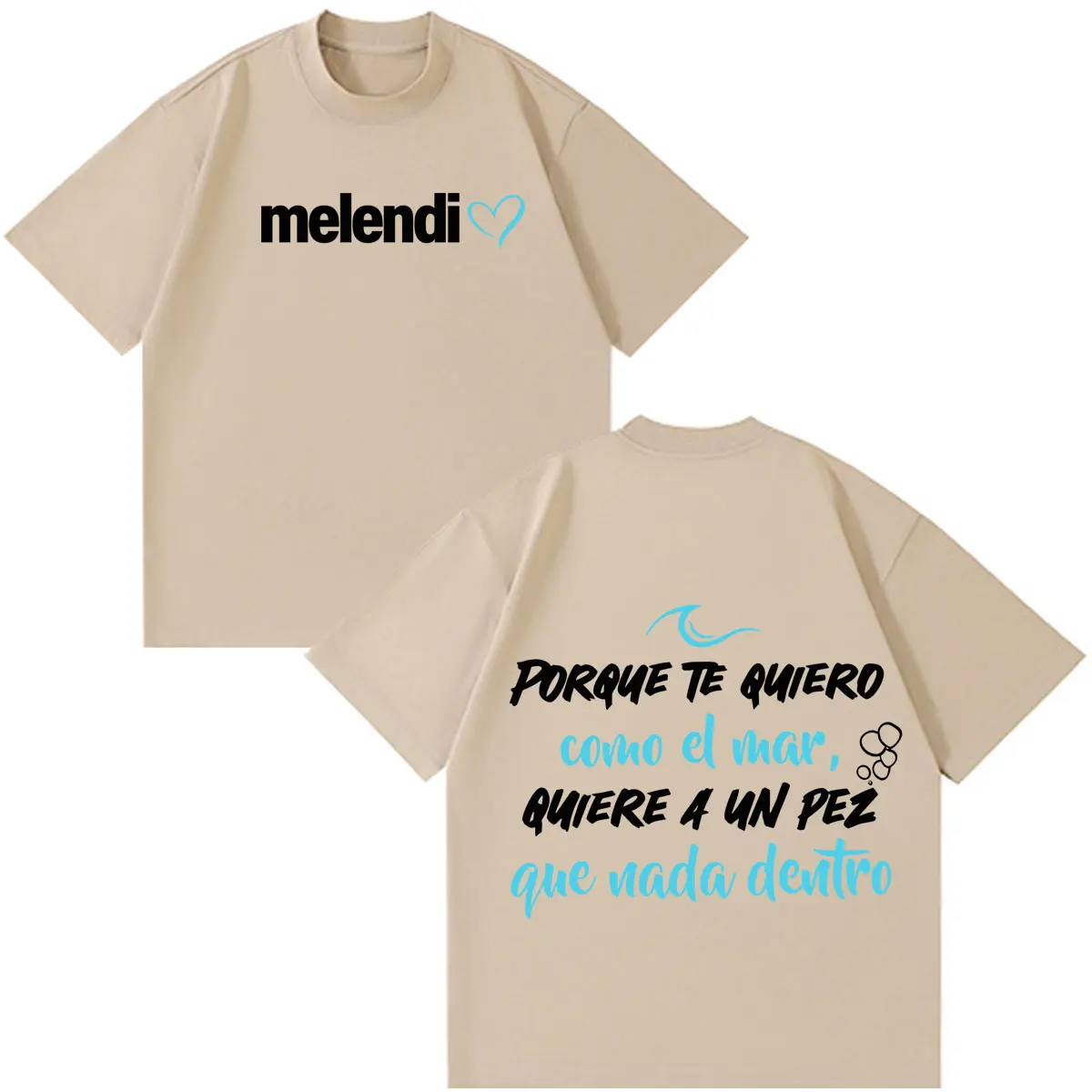 Rapper Melendi Tour Print Merch T-Shirt für Herren und Damen, modisches T-Shirt, kurzärmelig, locker, lässig, Baumwolle, übergroß, Gothic-Punk-T-Shirt – Detail 7