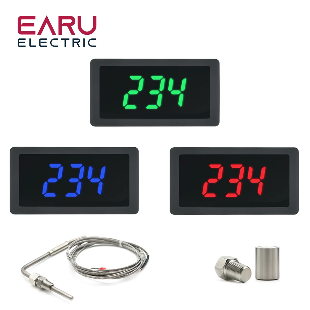 Termômetro Digital Led com Sensor de Temperatura Egt Weld Bund Combo Kit em Fahrenheit Celsius Uso Universal Ajustável Pt100 k