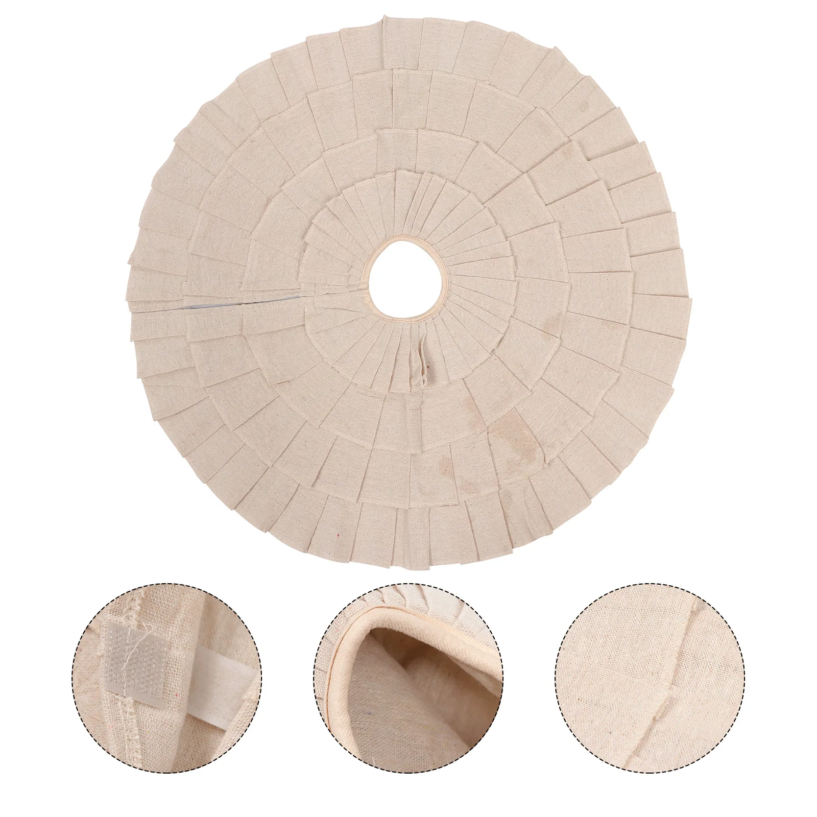 

Holiday Tree Skirt Christmas Tree Accessory Mat Decorative Base Cover for Home Office Supermarket Celebration Ivory Color