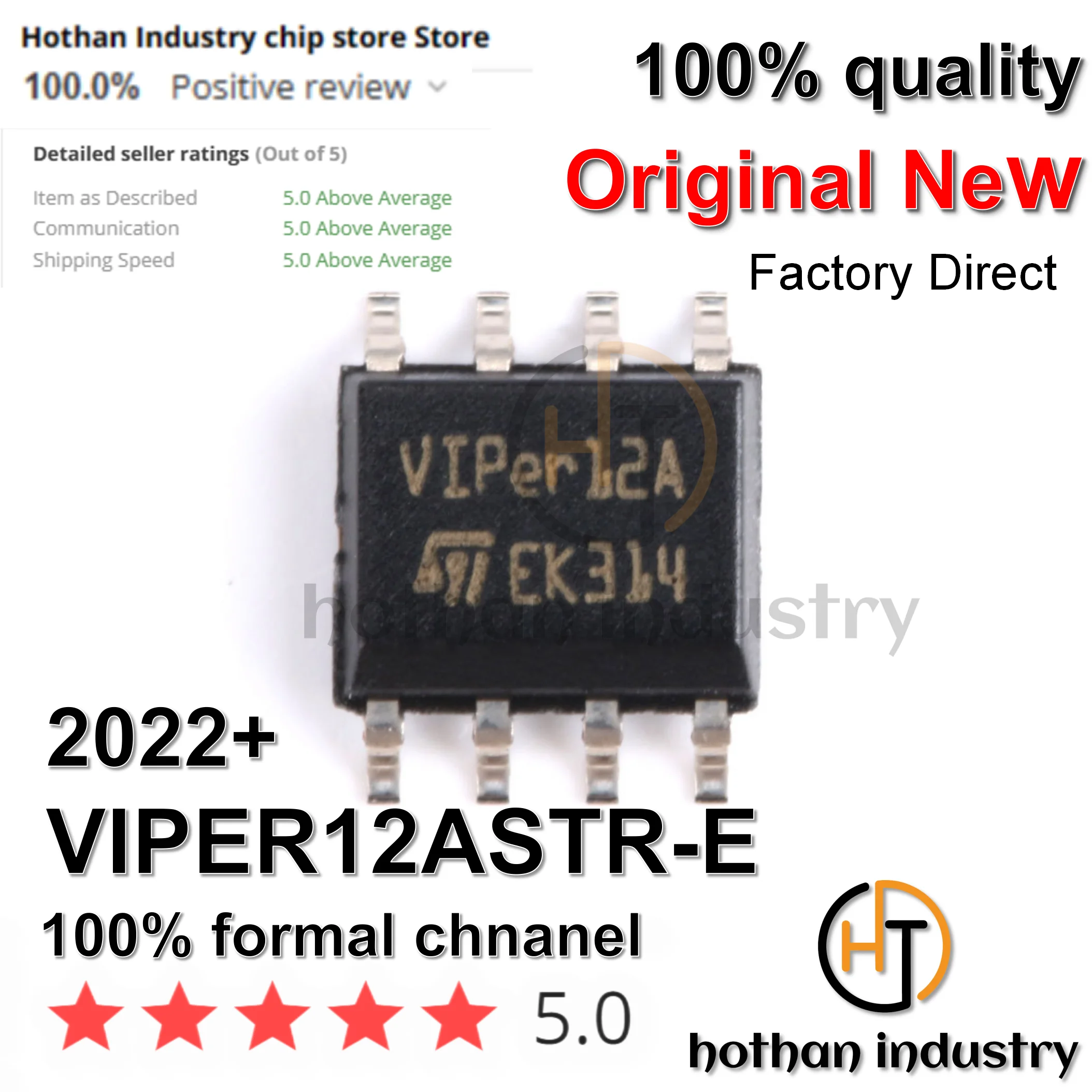 【10pcs】100% Original VIPER12ASTR VIPER12ASTR-E VIPER12 High Quality  New AC/DC Converters Low Power OFF-Line SMPS Primary Switch