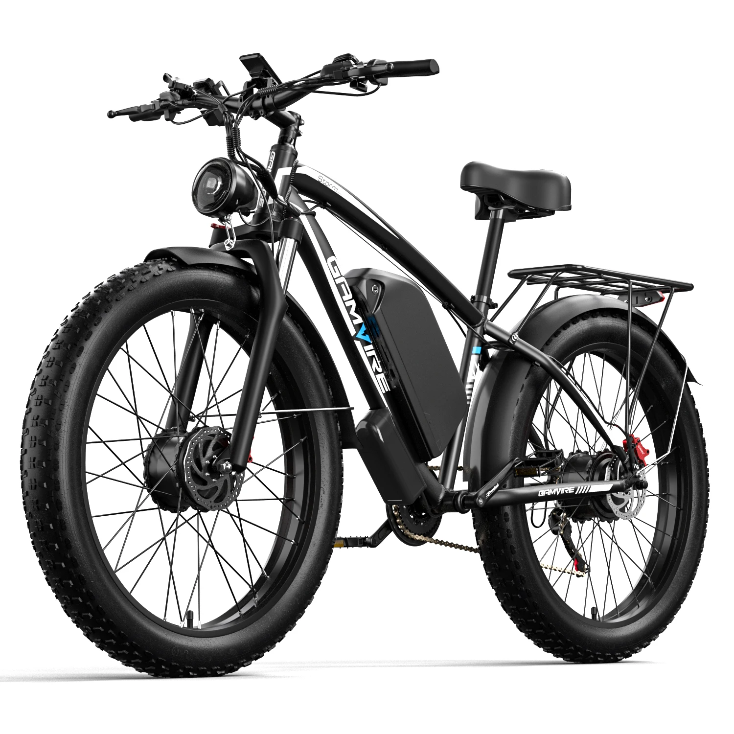 V7 Electric Bike Peak 5000W Motor 52V 32AH Large Battery 65km/h E-Bike 24 inch Tire High Performance off Road Electric Bicycle image 2