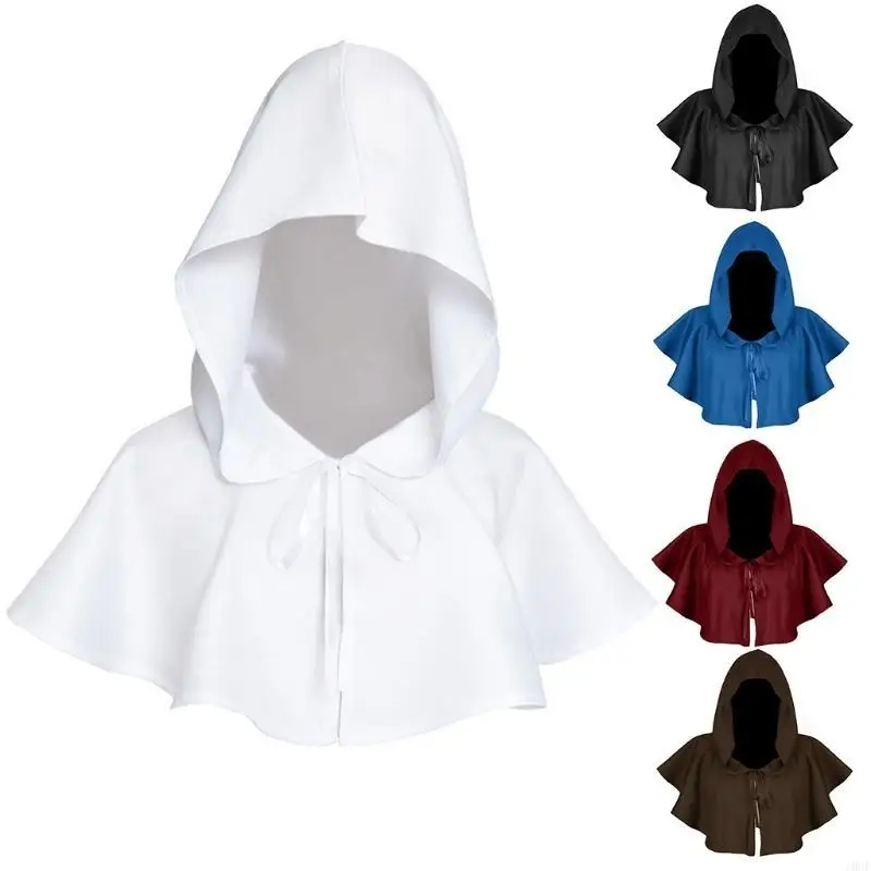 

Wizard Capes Unisex Men Women Halloween Capes Men Pointy Cap Attached with Fixing Straps Masquerade Cosplay Clothing