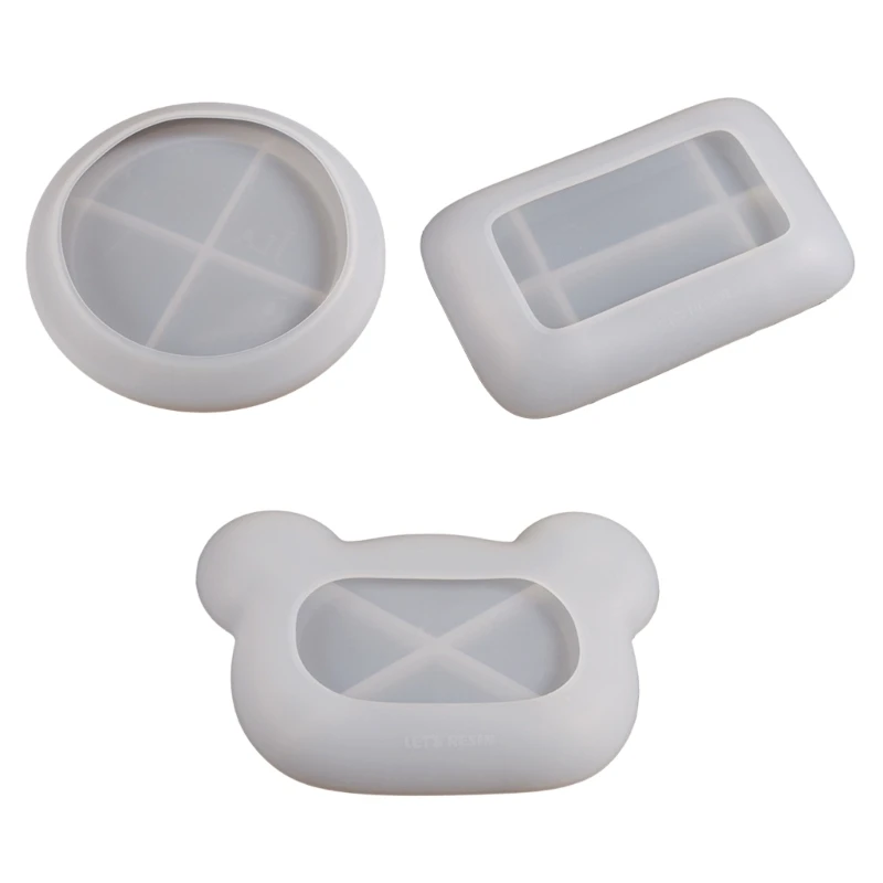 Epoxy Resin Dish Molds Round Rectangular Plate Silicone Mold DIY Ornament Tool for DIY Resin Storage Tray Dropsale