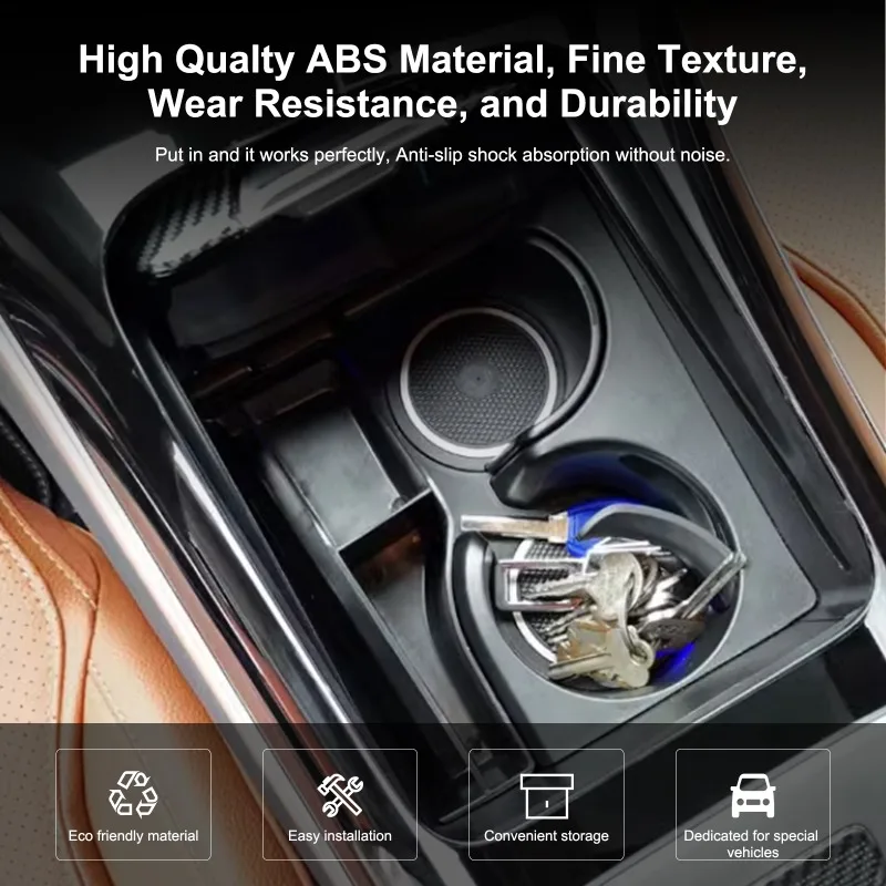 For Mercedes Benz GLC X254 2023-2026 Car Central Control Storage Box Cup Holder Organizer Tray ABS Interior Accessories