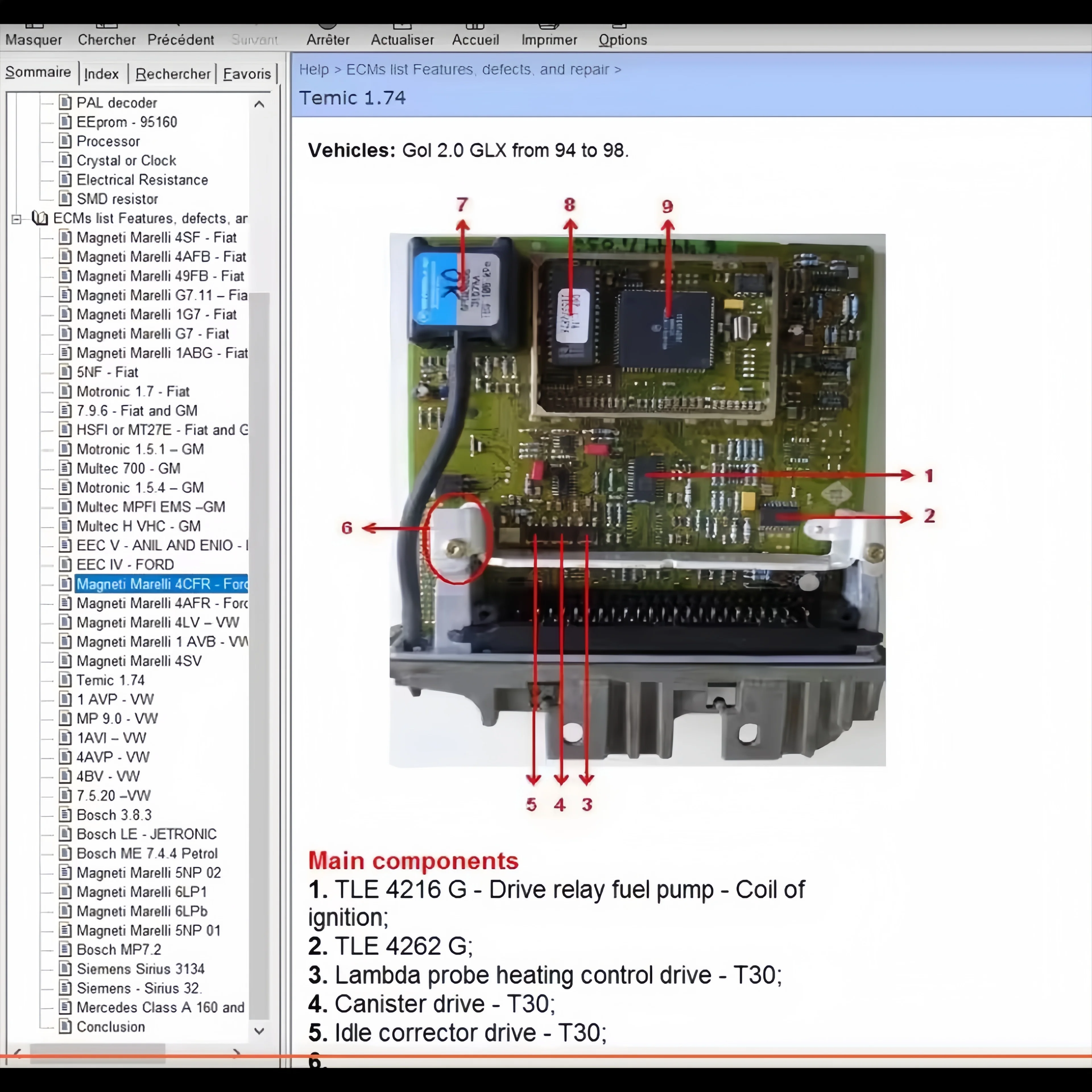 Logiciel de réparation d'ECU a - Electronics Repair Book avis et prix