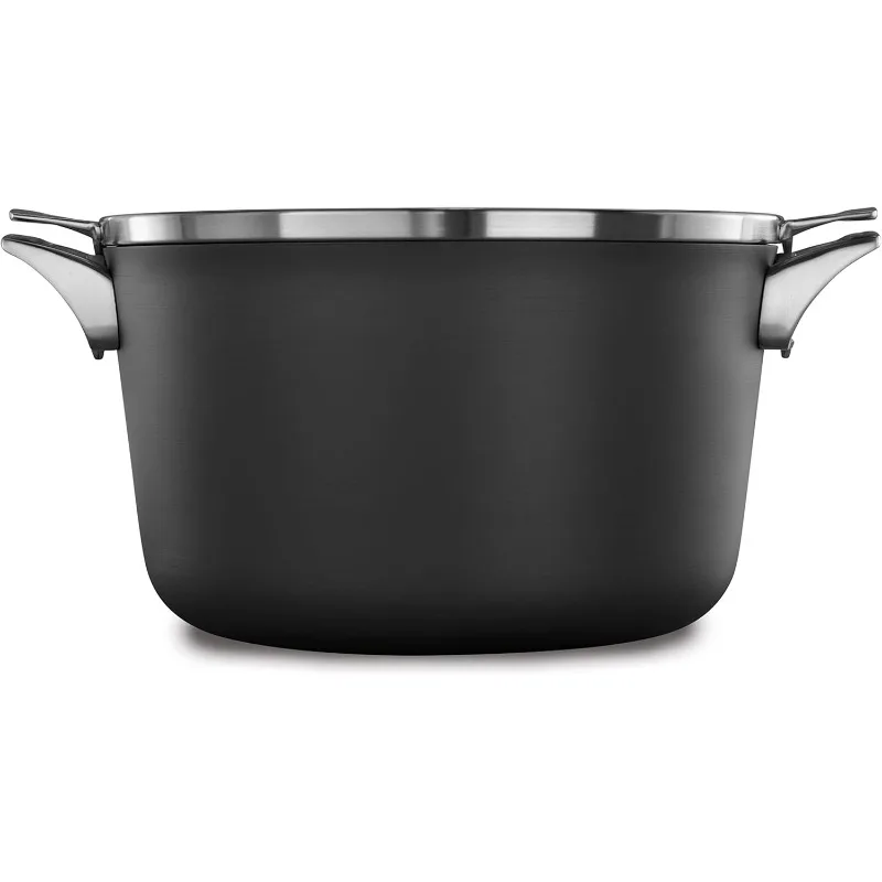 Premier Space-Saving Hard-Anodized Nonstick 12-Quart Stock Pot with Lid home