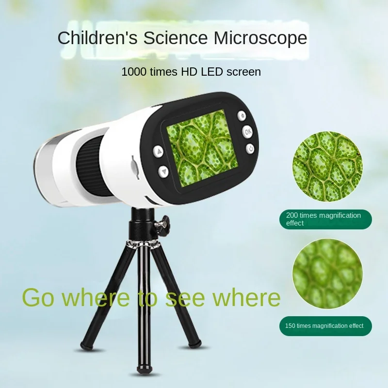 

Electronic screen digital high definition microscope children's science specialty electron optics to see bacteria for primary