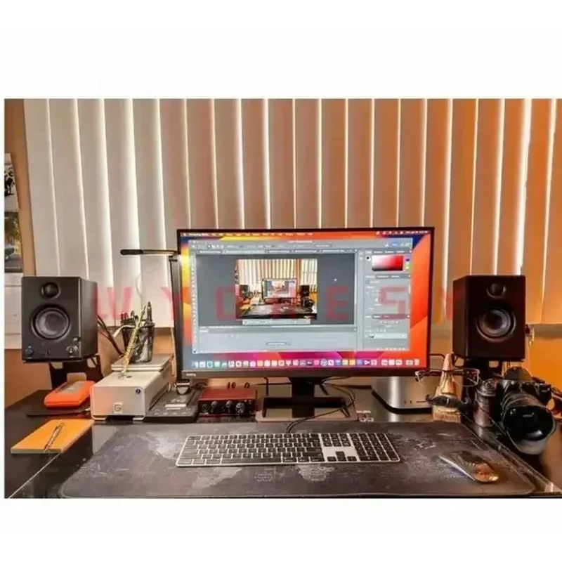 WYORESY for Mackie(CR3/CR4/BX3/BX4/BX5BT)Full Metal Hollow Desktop Stand Shock Absorption Reduces Resonance for Pure Monitor