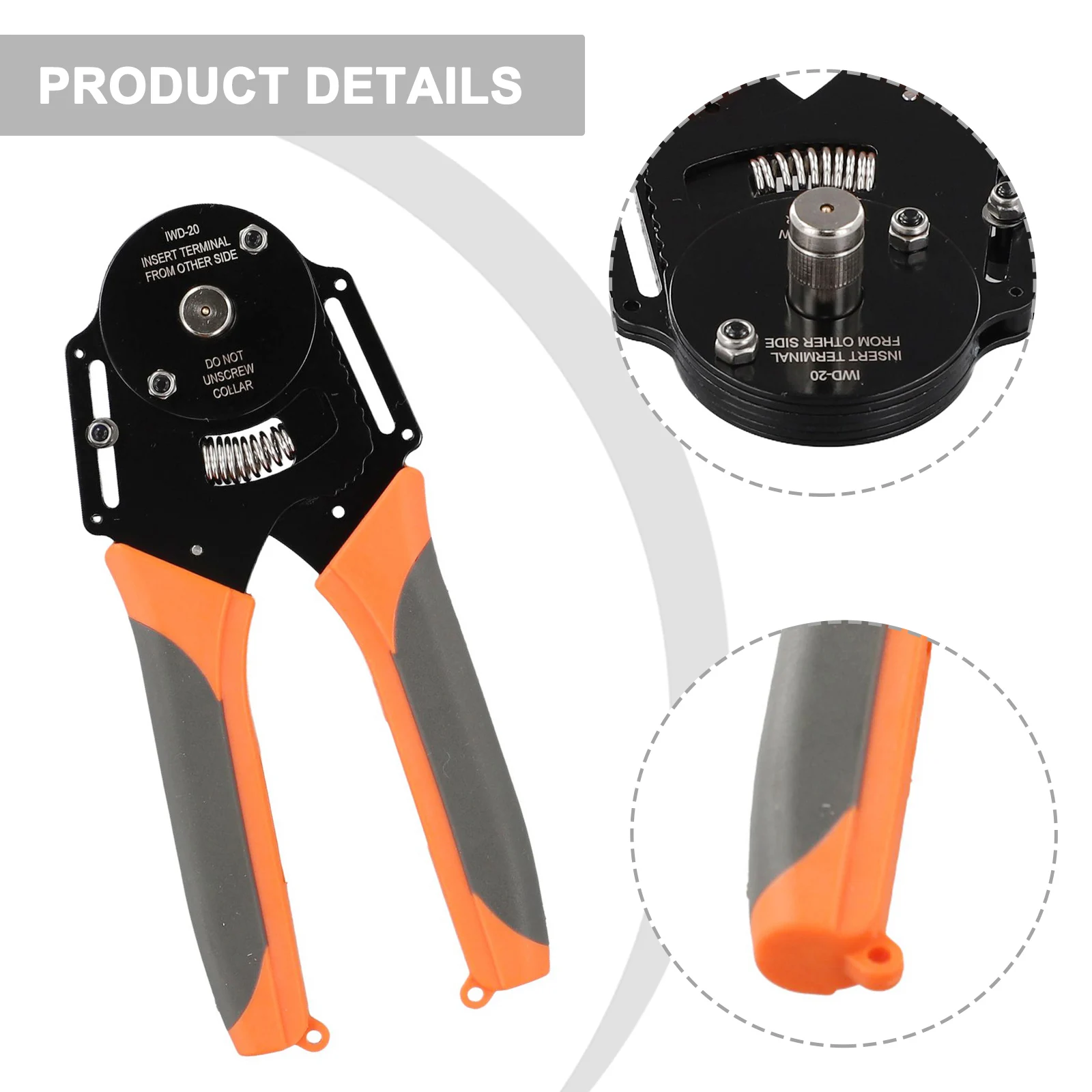 الطيران دبوس العقص ذو طيات موصل ذو طيات IWD-12 IWD-16 IWD-20 قبضة مريحة أداة اليد مع جهاز تشذيب الضغط