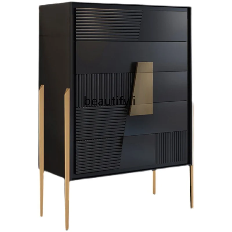 

Modern Minimalist Chest of Drawers Solid Wood Living Room Bedroom Storage Italian Hallway Storage Curio Cabinet