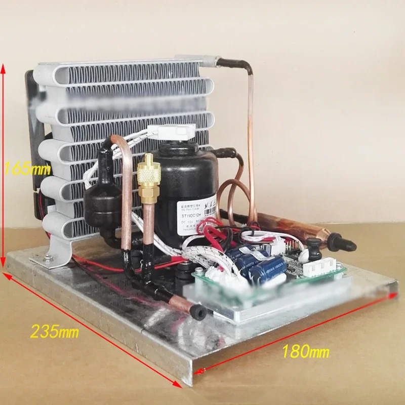 ST19C 24V Micro Compressor Dc Condensing Unit Small Refrigeration Air Cooling System R134A Refrigerant for Climate Control