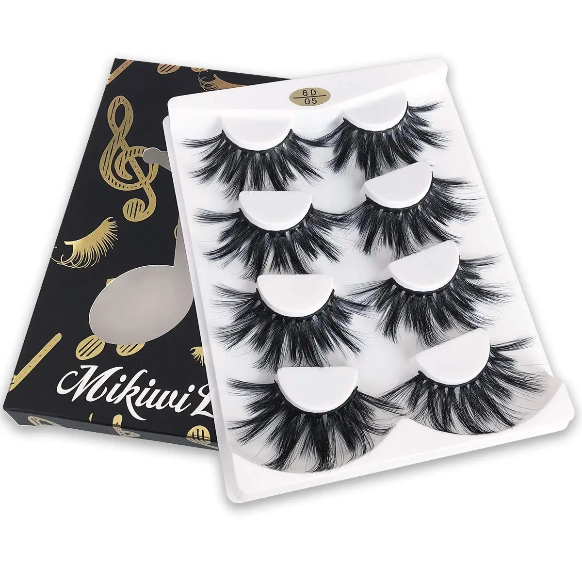 25mm Dramatic 6D Faux Mink Lashes, Fluffy Volume Eyelashes, Thick Crossed Long Lashes for Special Occasions