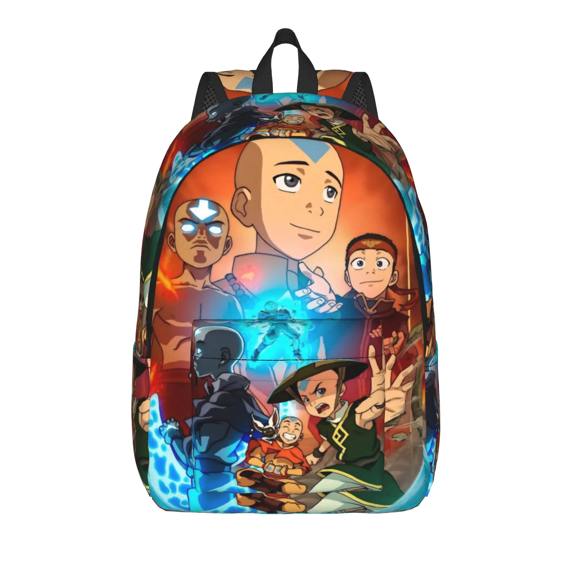 Aang Teenage Backpack Outdoor High School Work Avatars Airbende Anime Daypack for Men Women College Shoulder Bag