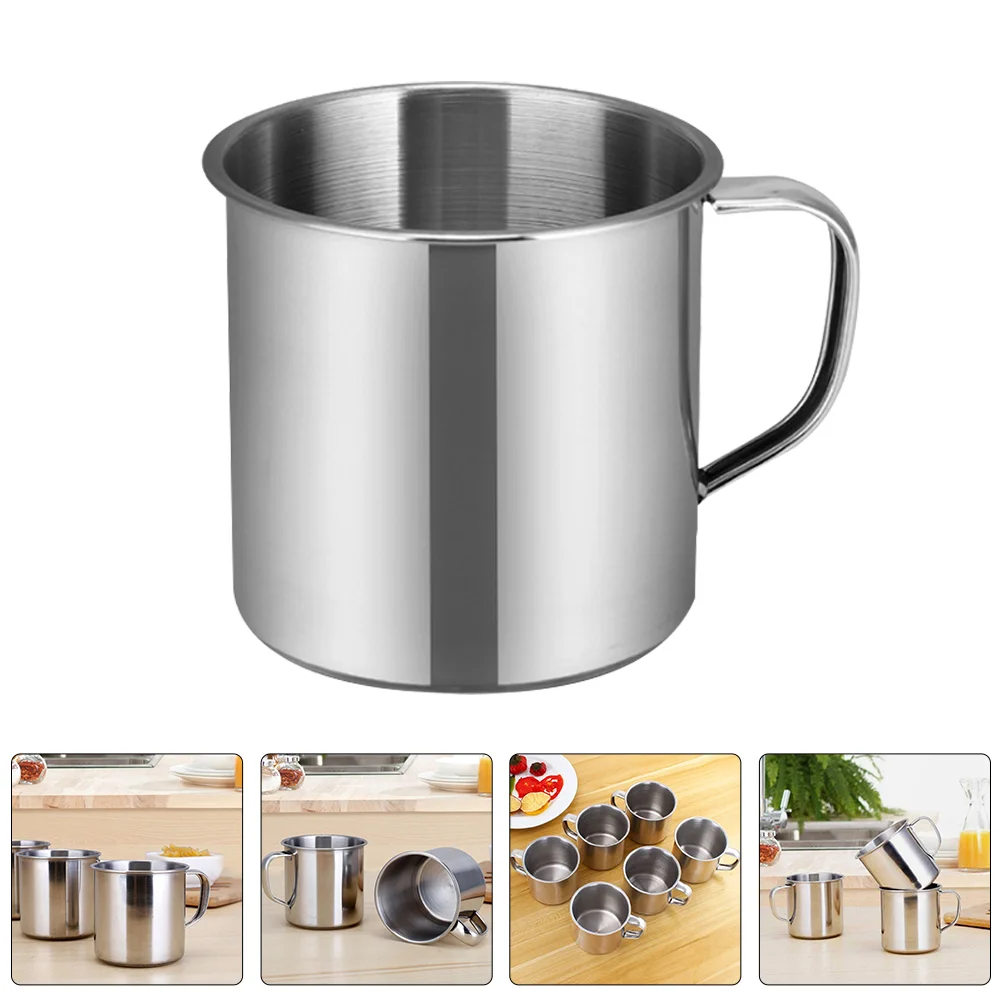 2 Pcs Stainless Steel Water Cup Tea Cups Kindergarten Tumblers Container Metal Coffee Mug Child