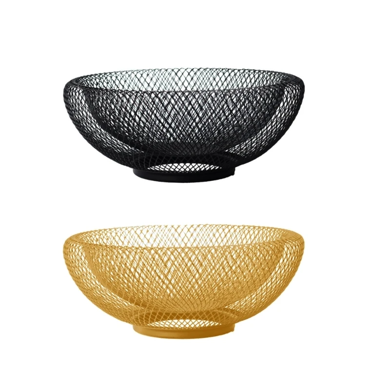 Fruit Basket Living Room Drain Basket Home Iron Fruit Hollow Out Bowls Storage Dropship