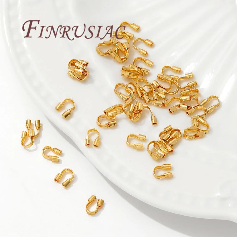 18K vergoldete Crimp-Perlen für die Schmuckherstellung, Crimp-Röhren-Endperlen, Drahtschutz für Schmuck, DIY-Zubehör – Detail 21