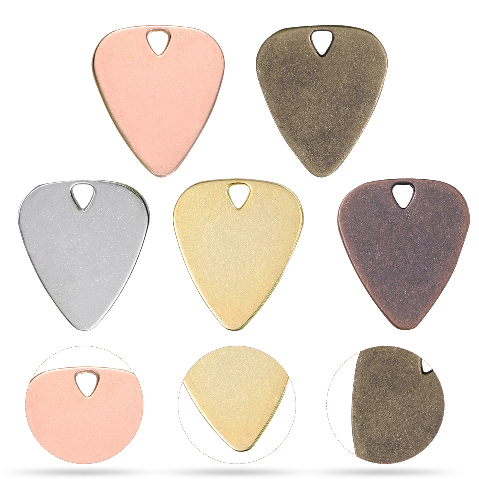 

20Pcs Electric Guitar Picks Alloy Plectrum Set Comfortable Guitar Accessories