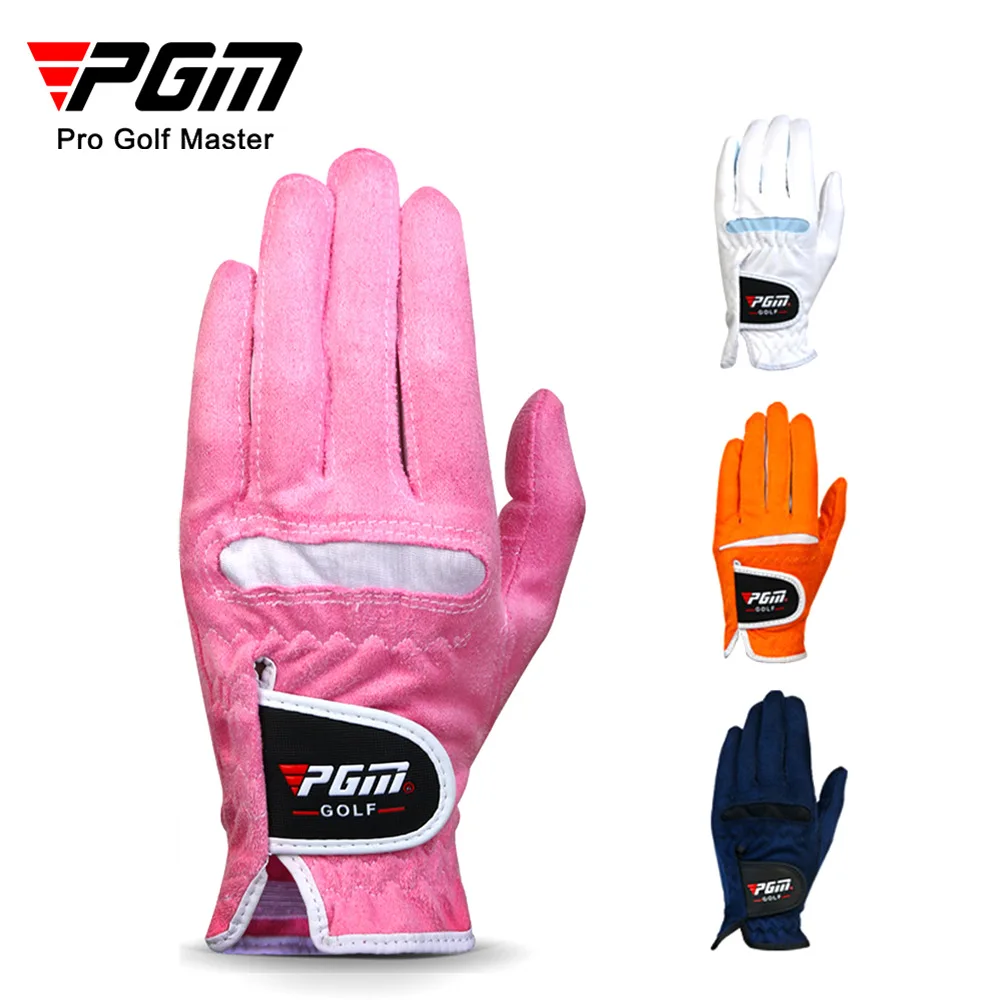 

PGM Golf Gloves Women's Sports Gloves Microfiber Cloth Gloves Soft and Breathable Hands Sunscreen Non-slip Breathable