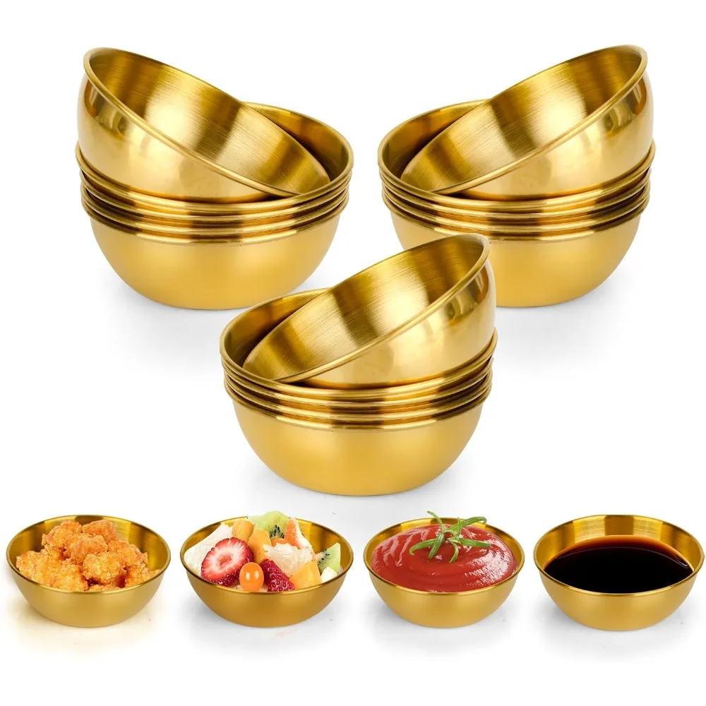 Soßenschälchen aus Edelstahl, Dip-Schalen, Sushi-Sojasaucen-Schälchen, kleine Schälchen für Gewürze und Zutaten, Dip-Schälchen