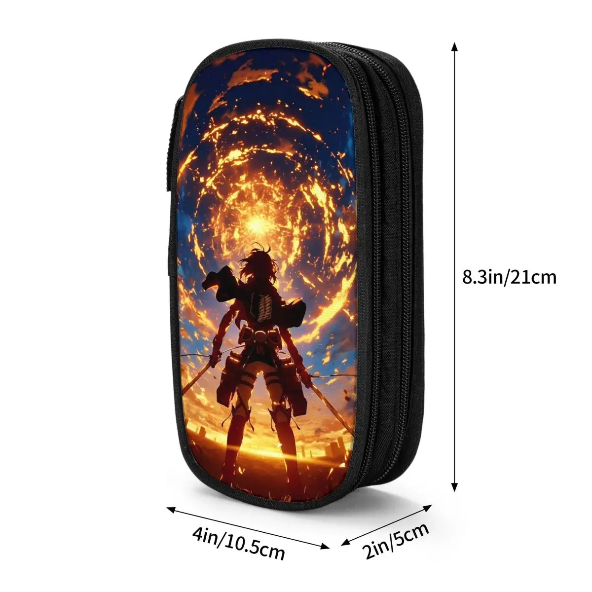 مقلمة Levi Ackerman شعبية أنيمي صندوق رصاص العودة إلى المدرسة مقلمة صبي فتاة سستة الرسم منظم قرطاسية