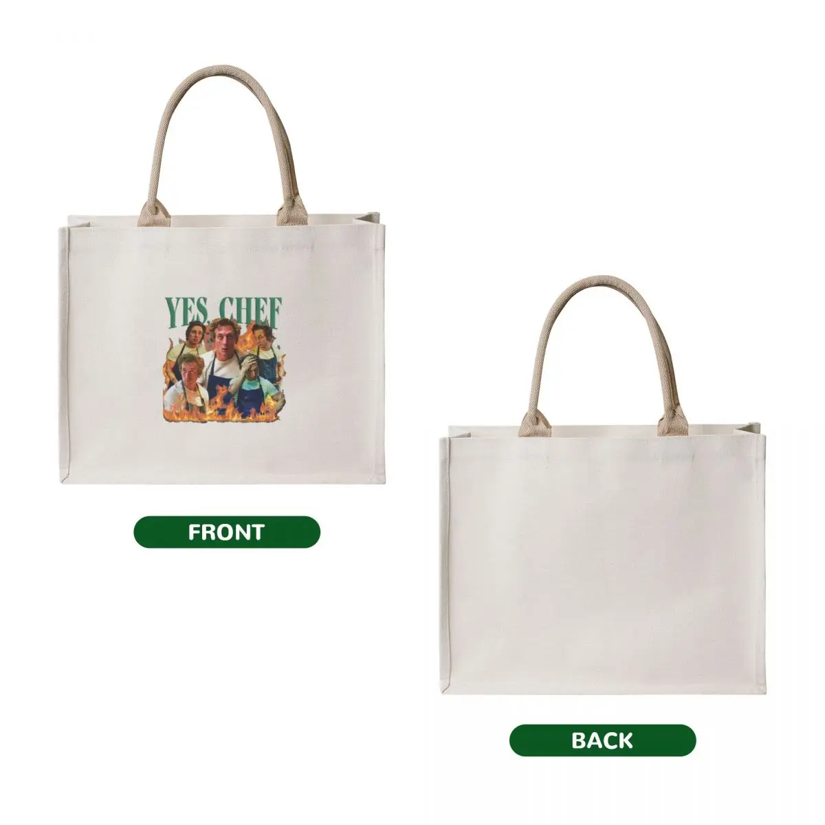 Yes Chef Jeremy Allen White The Bear Tv Show Tote Bag large size bags canvas tote hand bag