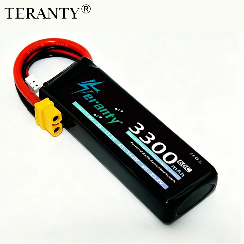 TERANTY 2S 3300mAh Lipo-Akku 7,4V 7,6V 60C&80C mit Deans XT60-Anschluss für RC-Auto, LKW, Fahrzeug, Buggy, RC-Rennmodelle Ersatzteil