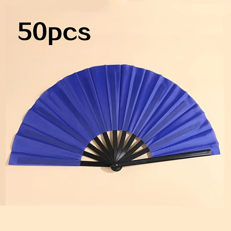 

30/40/50pcs Foldable Craft Decorative Fans, Exquisite Retro Kung Fu Fans, Suitable for Weddings, Tai Chi, Fitness, Dance