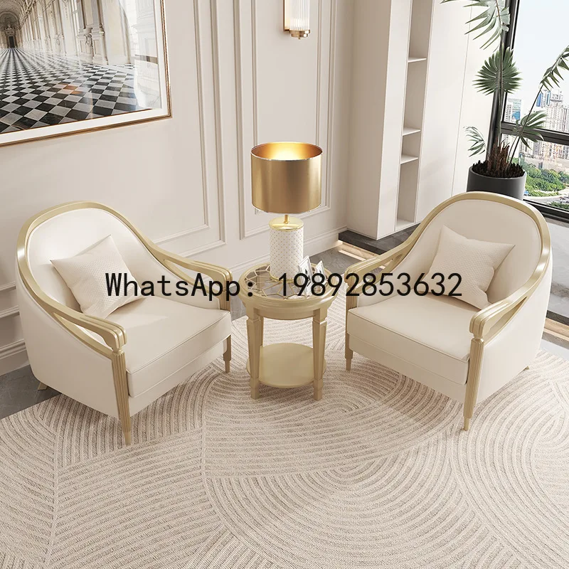 BF French Light Luxury Sofa for Small and Large Living Rooms, Modern Simple European High-End Elegant VillaGenuine Leather Sofa