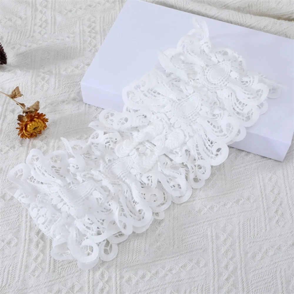 أزياء من الدانتل تنورة الدانتيل حزام الخصر بلون Y2K مشد أحزمة واسعة القماش فستان الزخرفية حزام الخصر