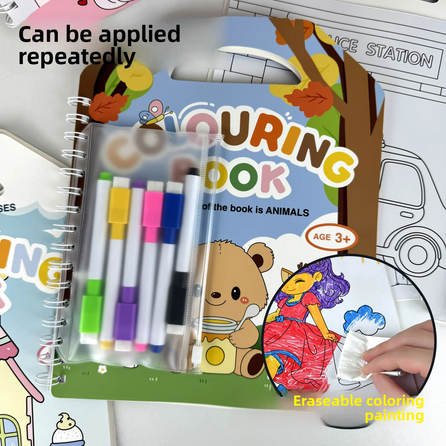 Coloring book, children's fun drawing book, graffiti drawing book, enlightenment cartoon coloring book