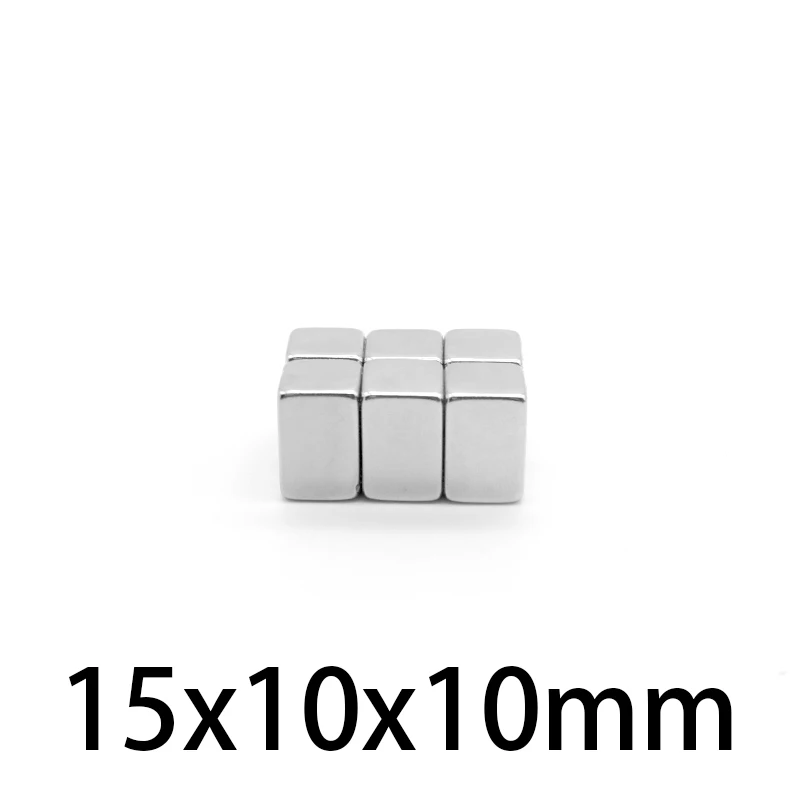 15x10x10mm NdFeB Strong Rare Earth Magnet Block Rectangular Magnetic N35 Permanent Neodymium Magnets 15*10*10 mm