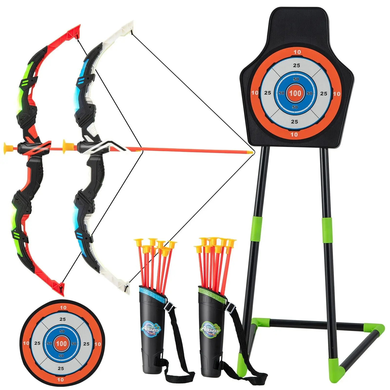 DORTALA Kids Bow and Arrow Set with 20 Suction Cup Arrows