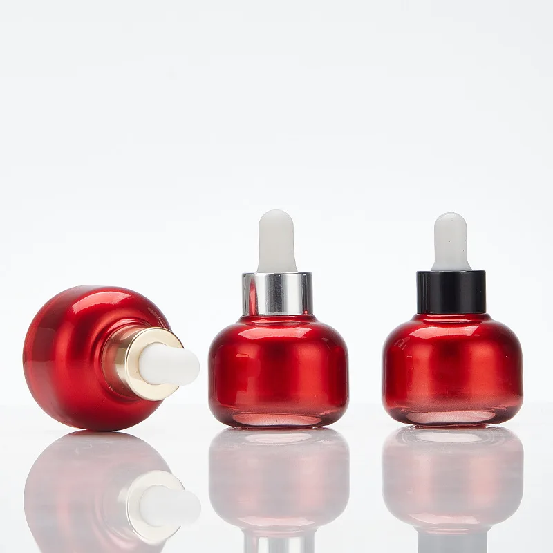 Flaconi contagocce in vetro rosso vuoto da 50 pezzi da 20ml con pipetta per flacone per Pipette liquido per aromaterapia con olio essenziale