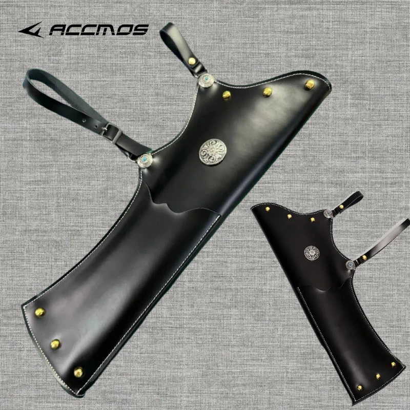 left/right Archery Retro quiver cowhide waist hanging quiver quiver traditional archery game dress quiver.