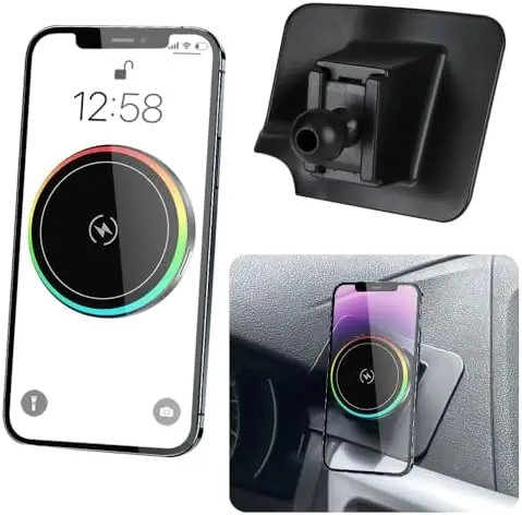 

Car Magnetic Phone Mount for CR-V 2012-2016, 15W Wireless Charger & Fast Charging Stand