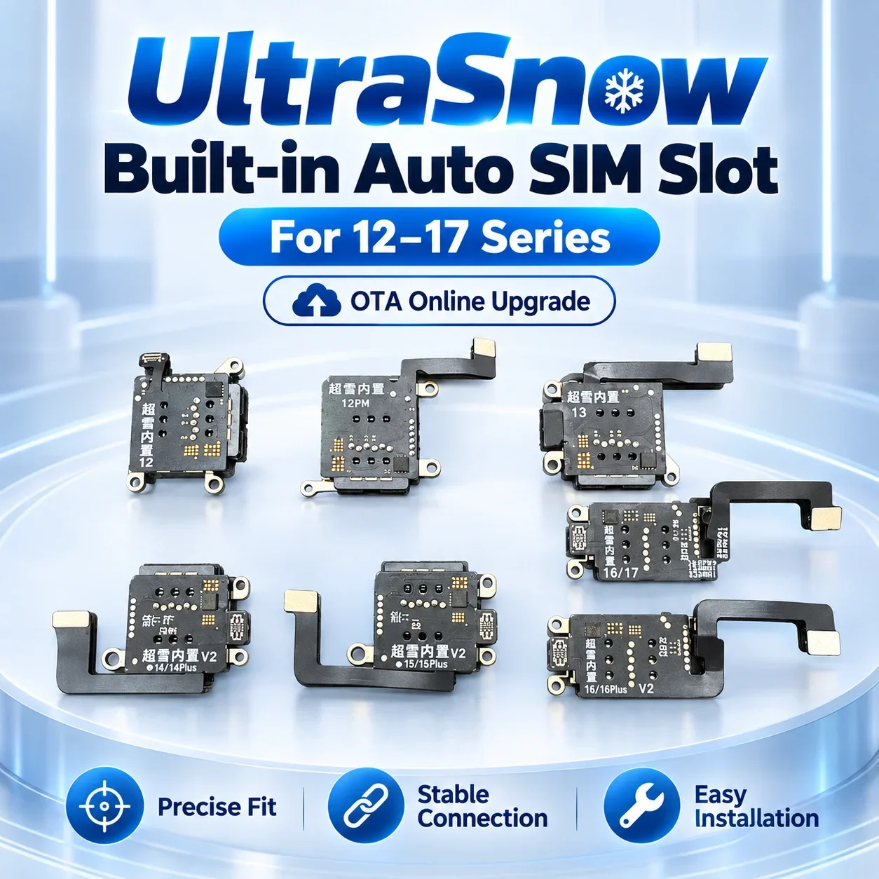 Für die 14/15/16/17 17pro-Serie: Dual-SIM-Flexkabel-Modifikation für US-Modelle, interne SIM-Kartenhalter-Umbau, Ersatz der eSIM – Detail 1