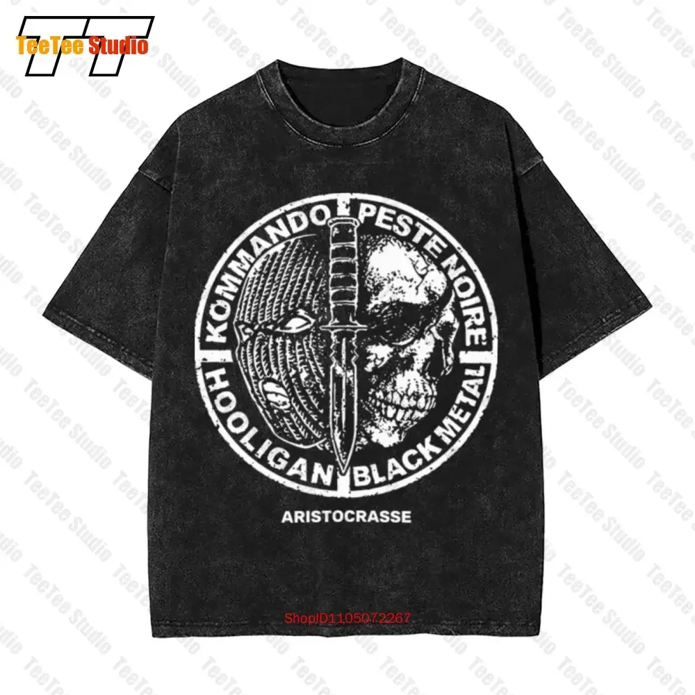 Peste Noire Französisch National Socialist Black Metal Band Aristocrasse Vintage Übergroßes T-Shirt WJHK