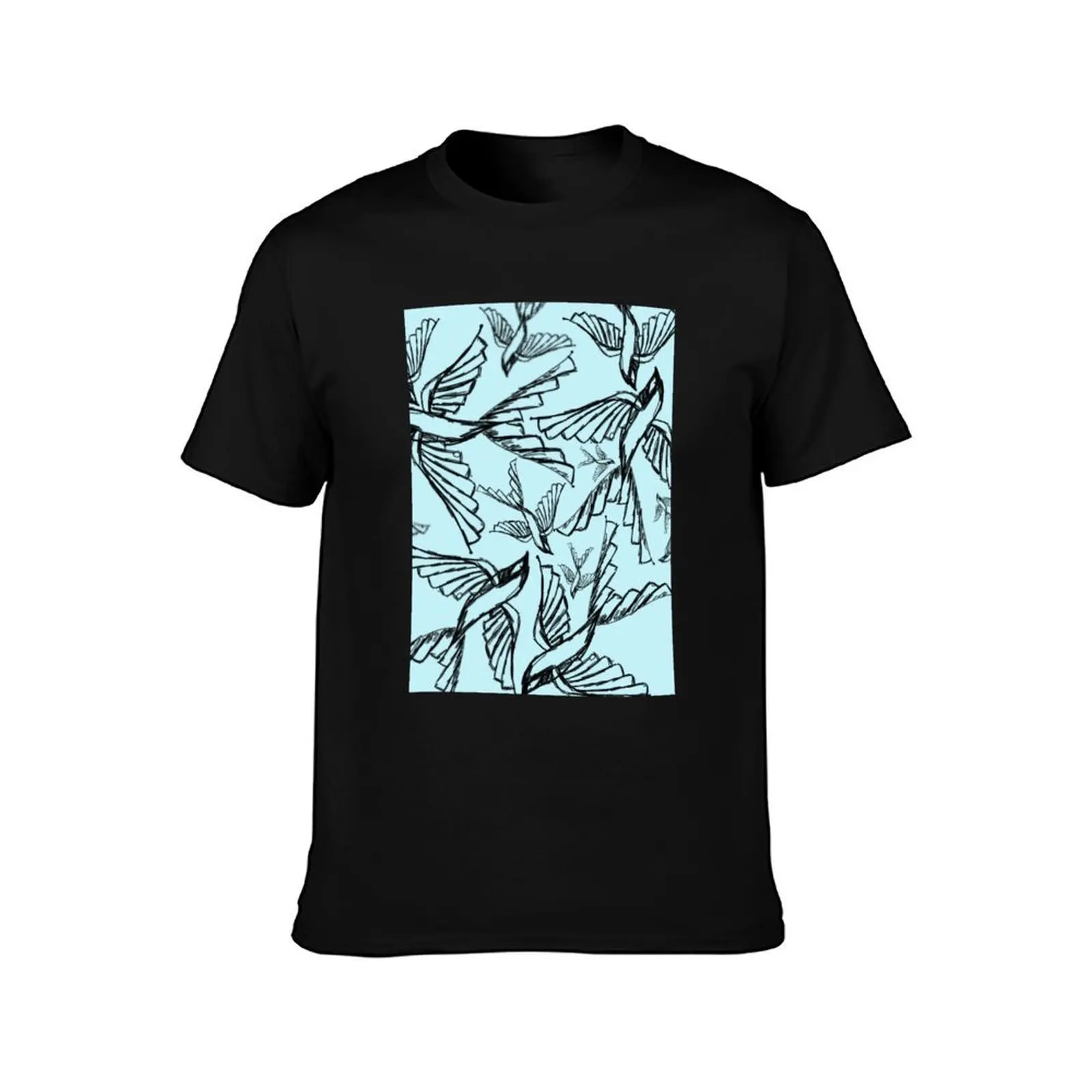 swallow design T-Shirt Fitness Quick Dry Short Sleeve Top T-Shirt
