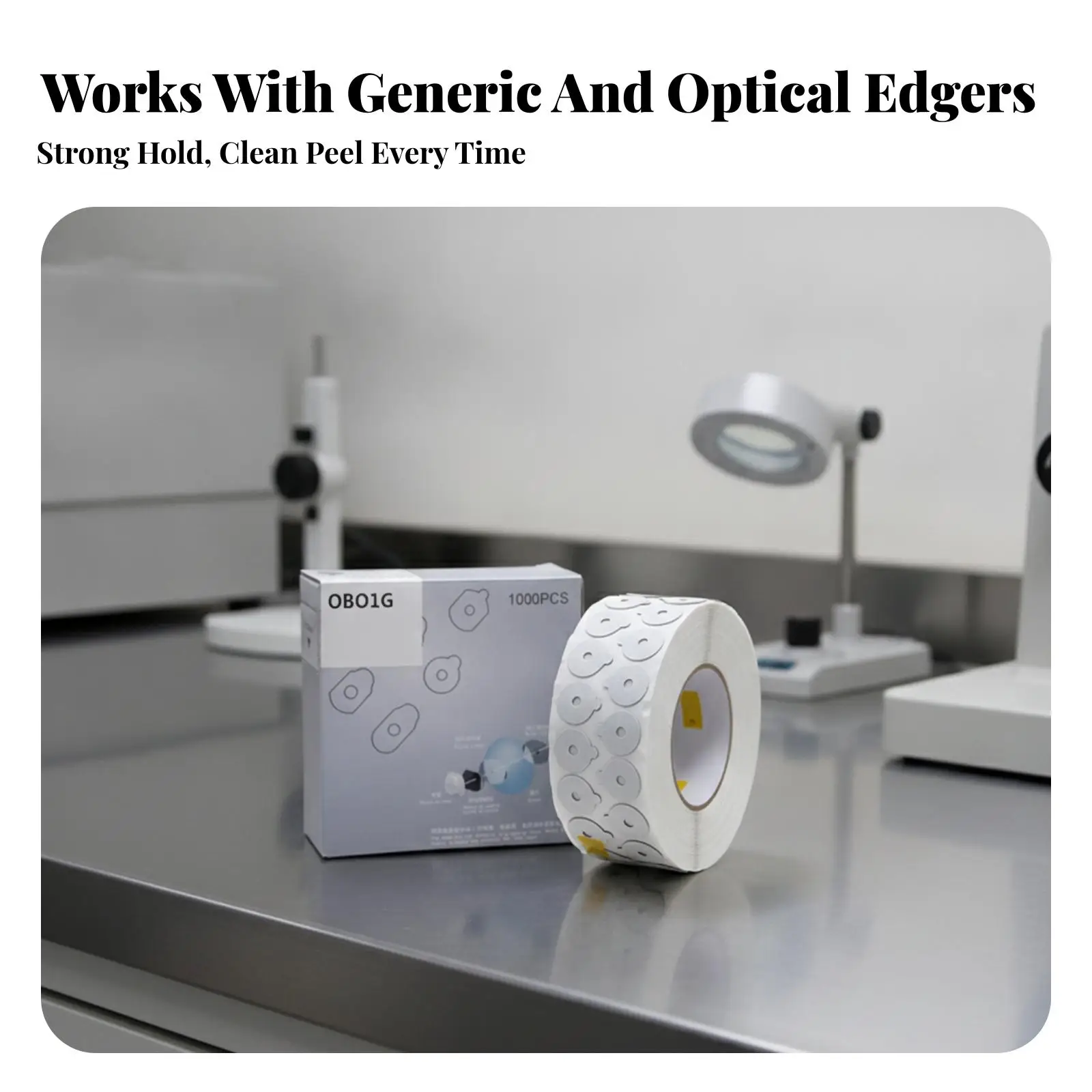 Double Sided Adhesive Lens Polishing Patch Roll for Optical Shop Precision Lens Blocking and Fabrication Needs