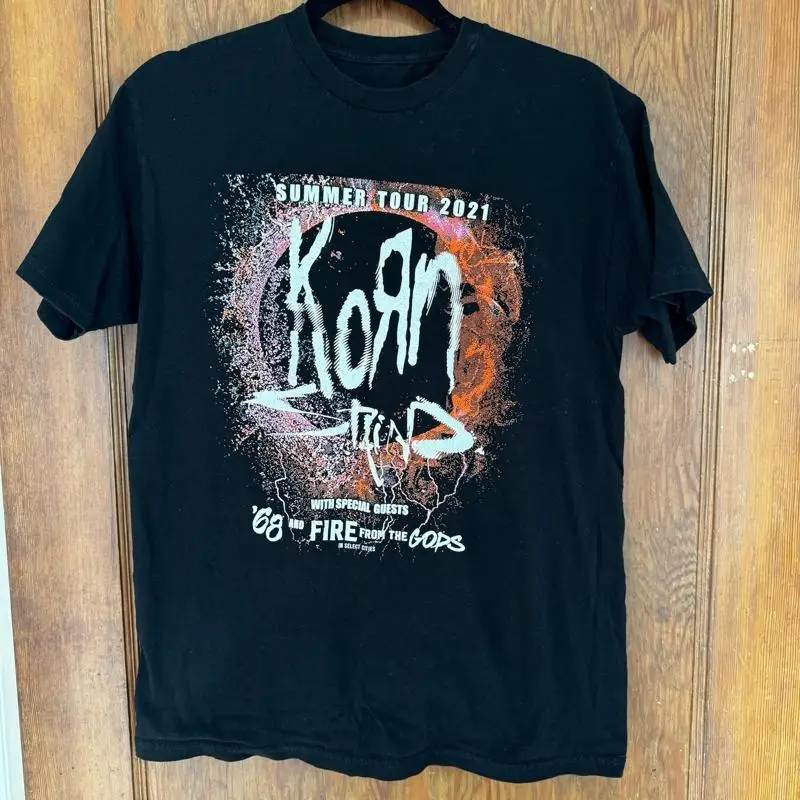 EUC Korn Staind 2021 Summer Tour Concierto T RARE BACK HIT Camisa mediana pequeña