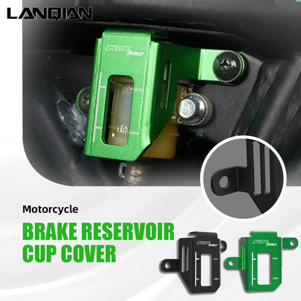 

2008-2018 For Kawasaki KLR650 KLR650-E Motorcycle CNC Accessories Rear Brake Fuel Tank Fluid Reservoir Cover Cap Guard Protector