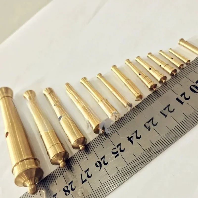 Solid wood sailboat assembly accessories, brass gun barrel for pirate ship model