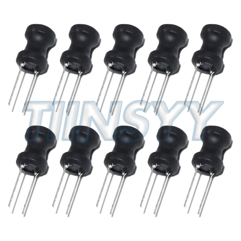 10PCS/Lot DIP Power Inductor Copper Coil 9*12mm 0912 1mH 2.2mH 3.3mH 4.7mH 10mH 68/100/150/220/330/470UH