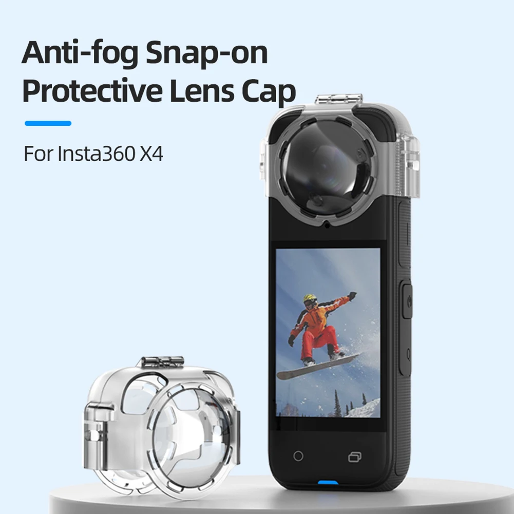 Tapas protectoras de lente para Insta360 X4, cubierta protectora antivaho, a presión, cubierta de cámara deportiva, accesorios panorámicos para cámara